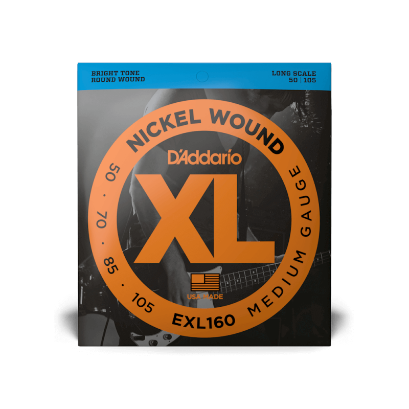 Набор струн D'ADDARIO EXL160 XL NICKEL WOUND BASS MEDIUM (50-105)